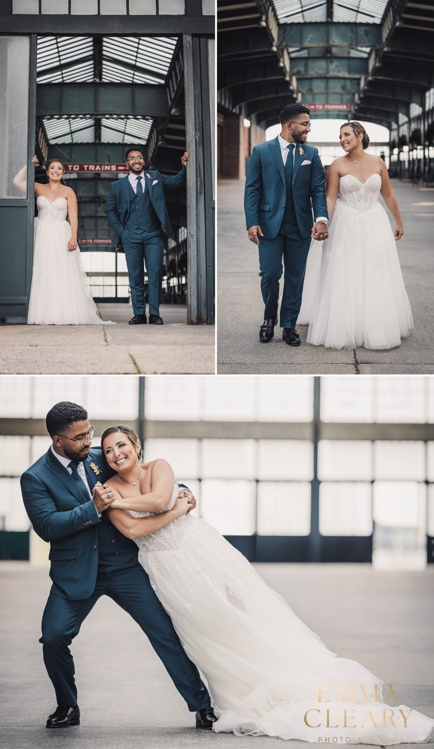 Editorial wedding photos of the bride and groom in New Jersey
