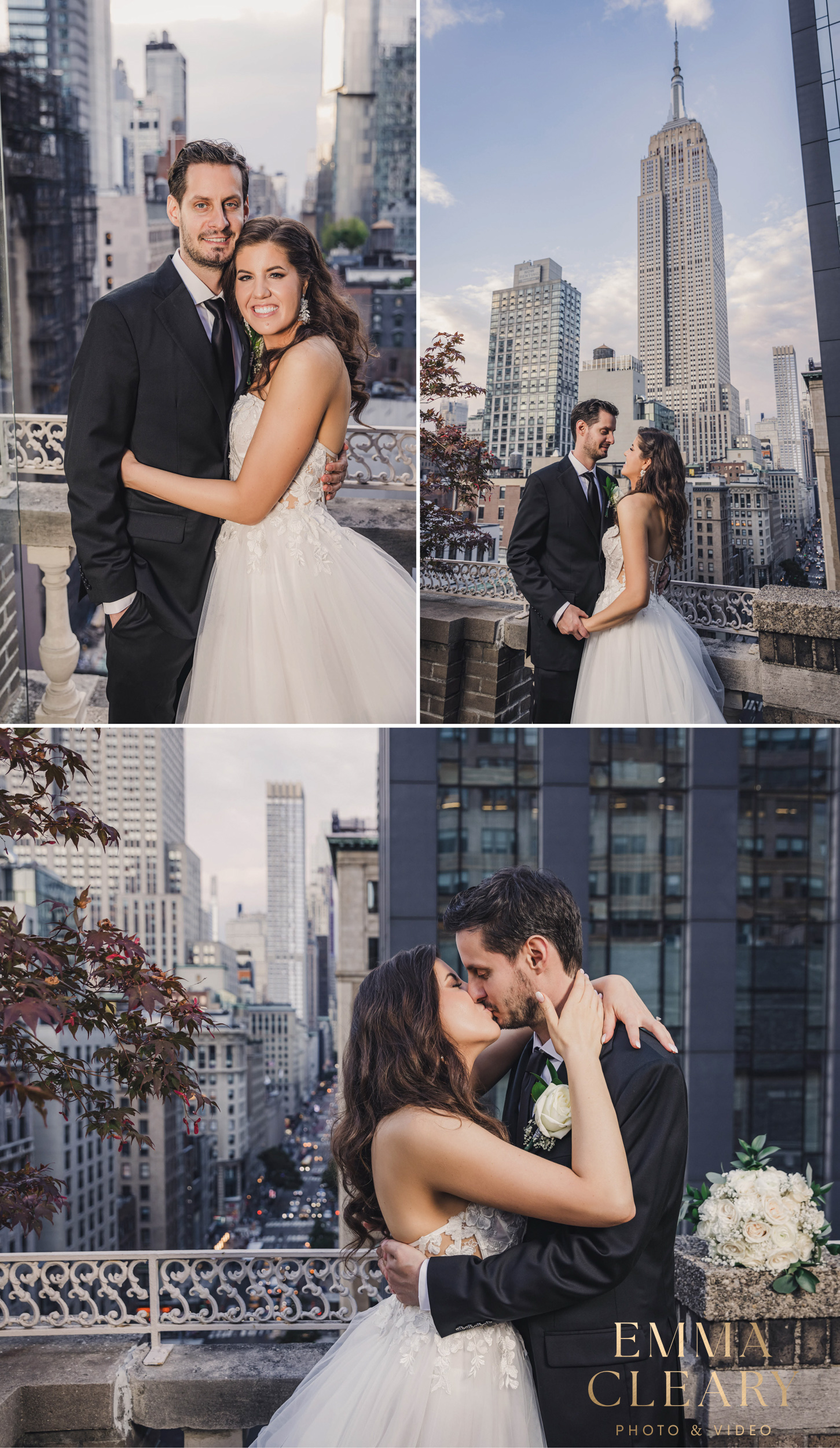 Editorial wedding photos of the bride and groom at Midtown Loft and Terrace
