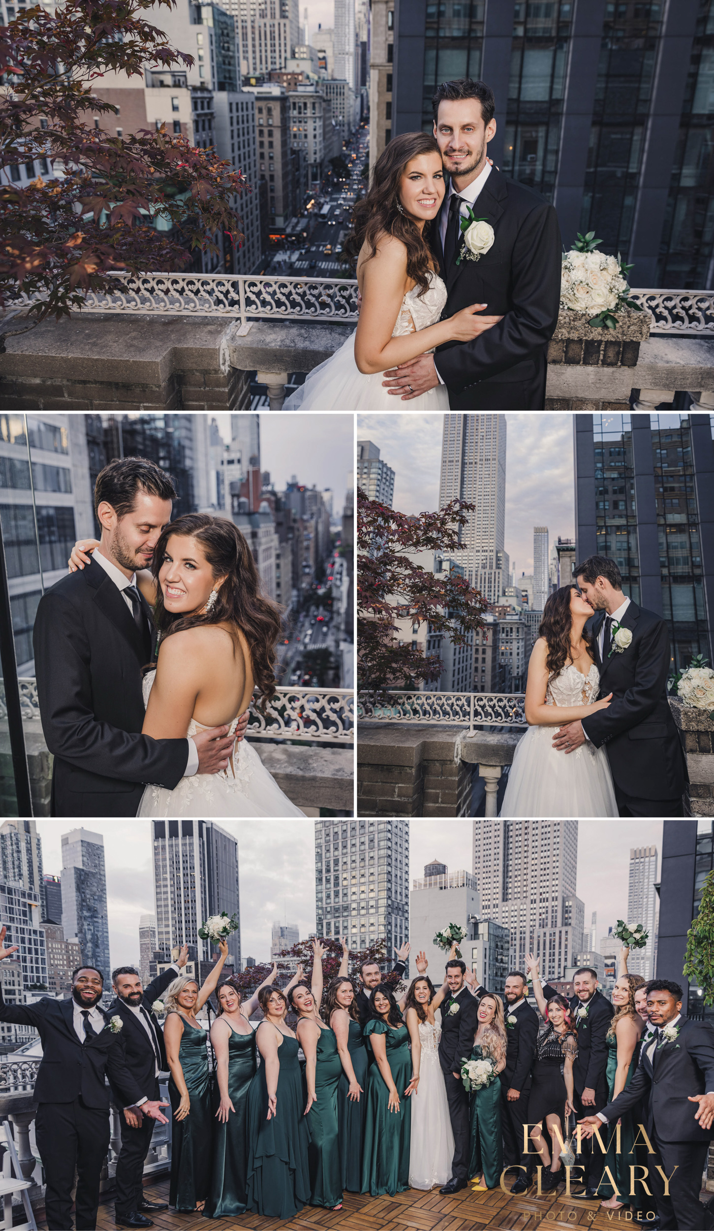 Editorial wedding photos of the bride and groom at Midtown Loft and Terrace