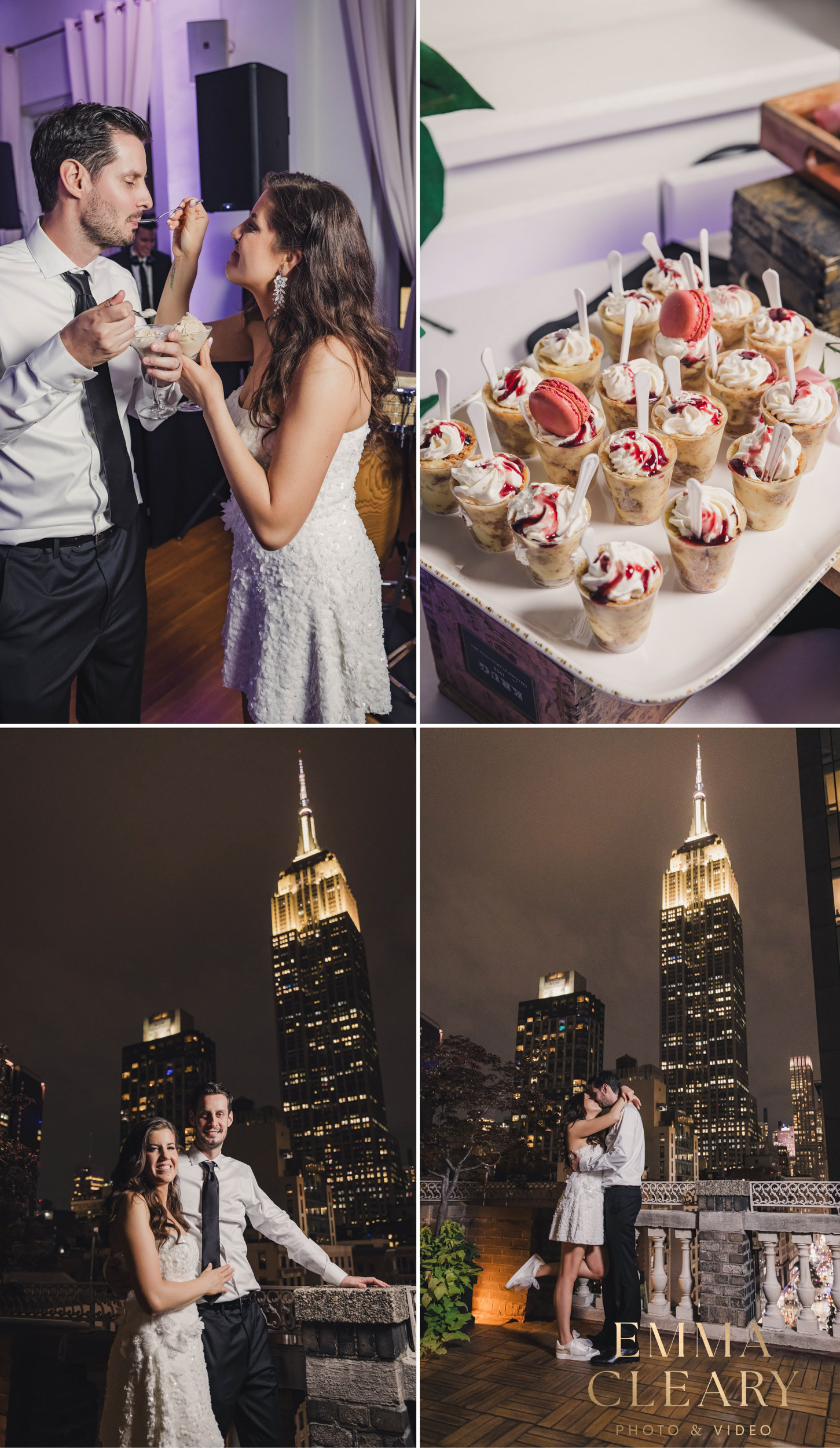 Photojournalistic wedding photos of the bride and groom at Midtown Loft and Terrace