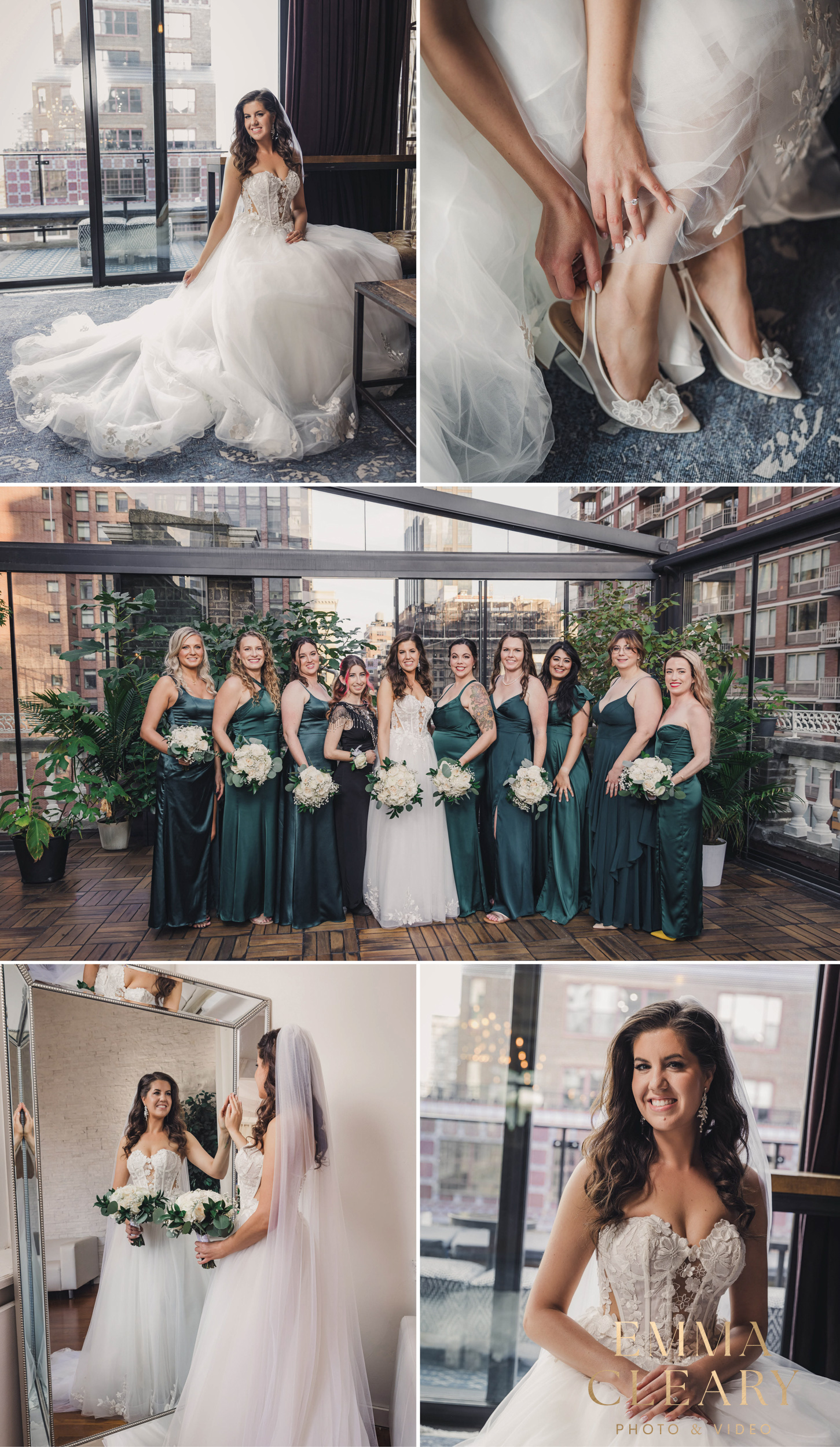 Bride getting ready photos in NYC