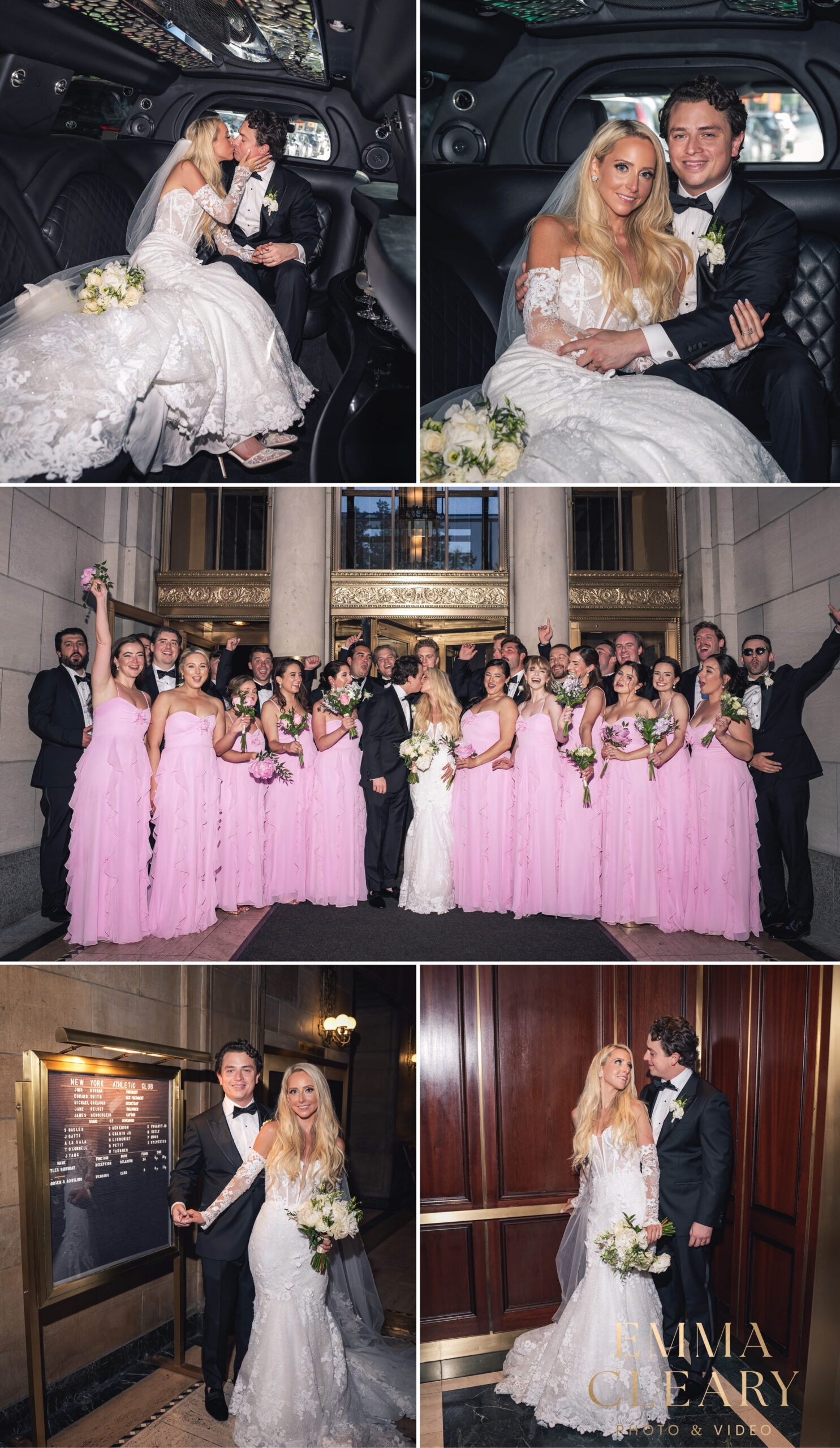 Editorial wedding photos of the bride and groom in NYC