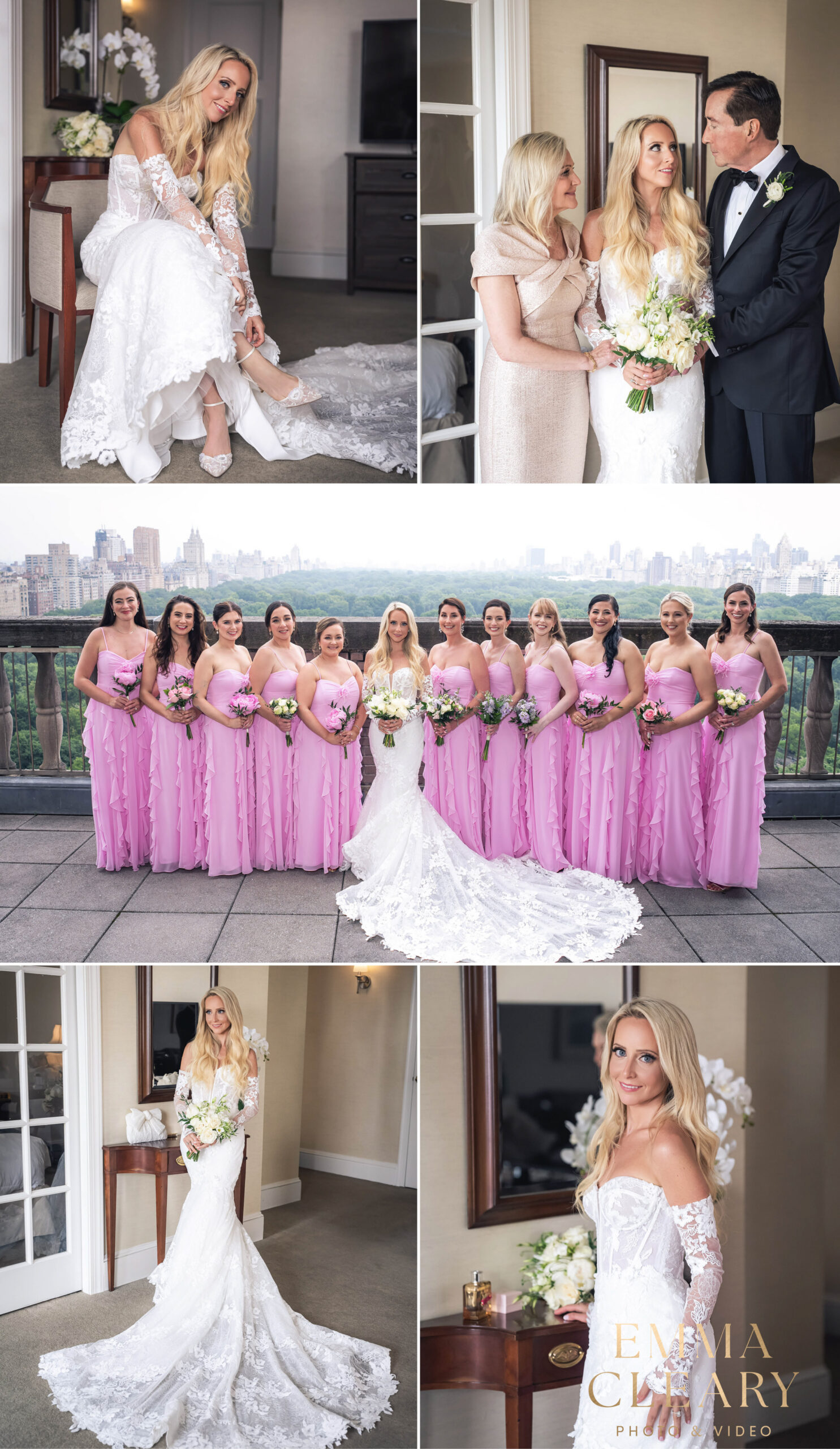 Bride getting ready photos in NYC
