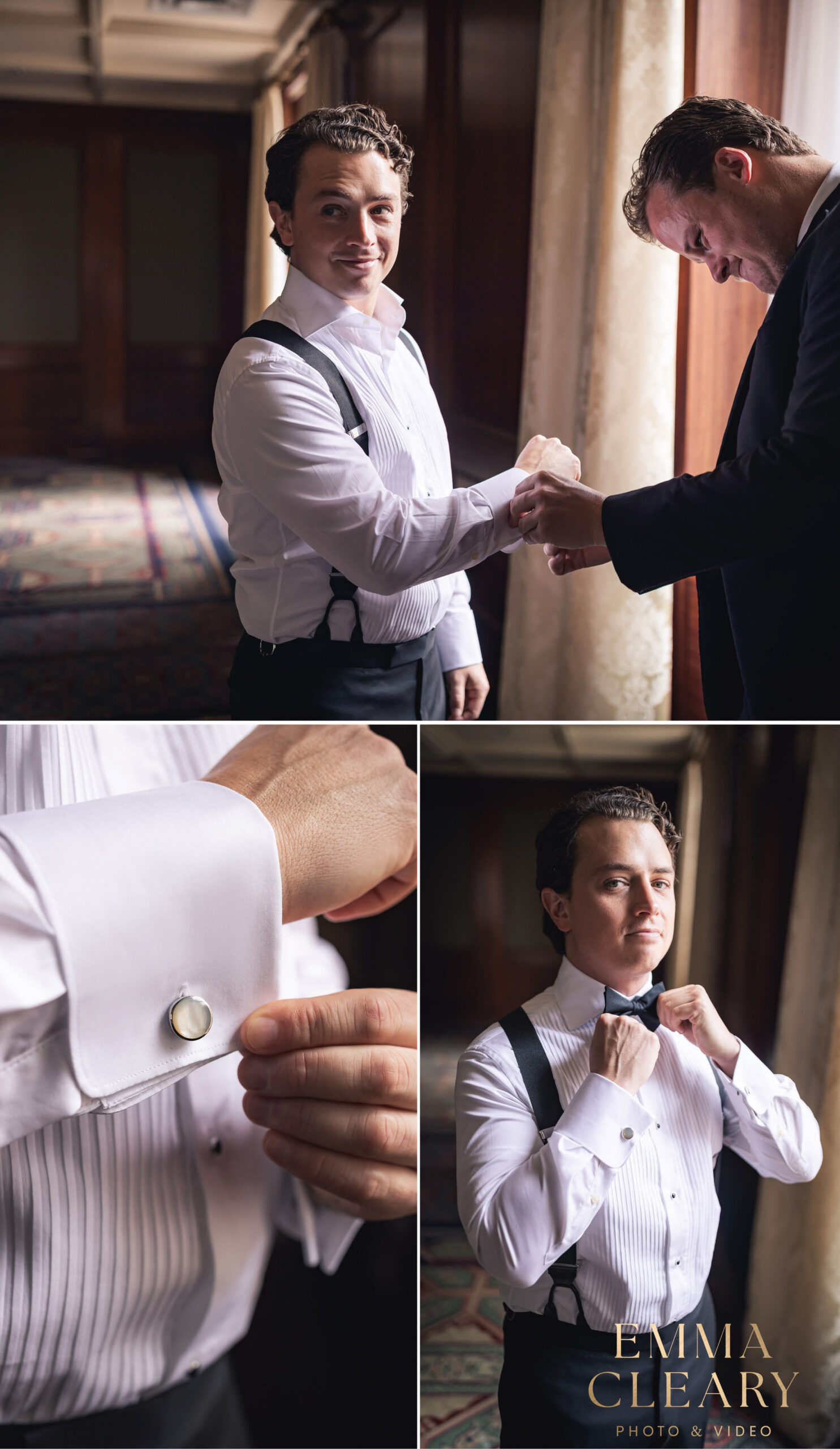 Groom getting ready photos in NYC
