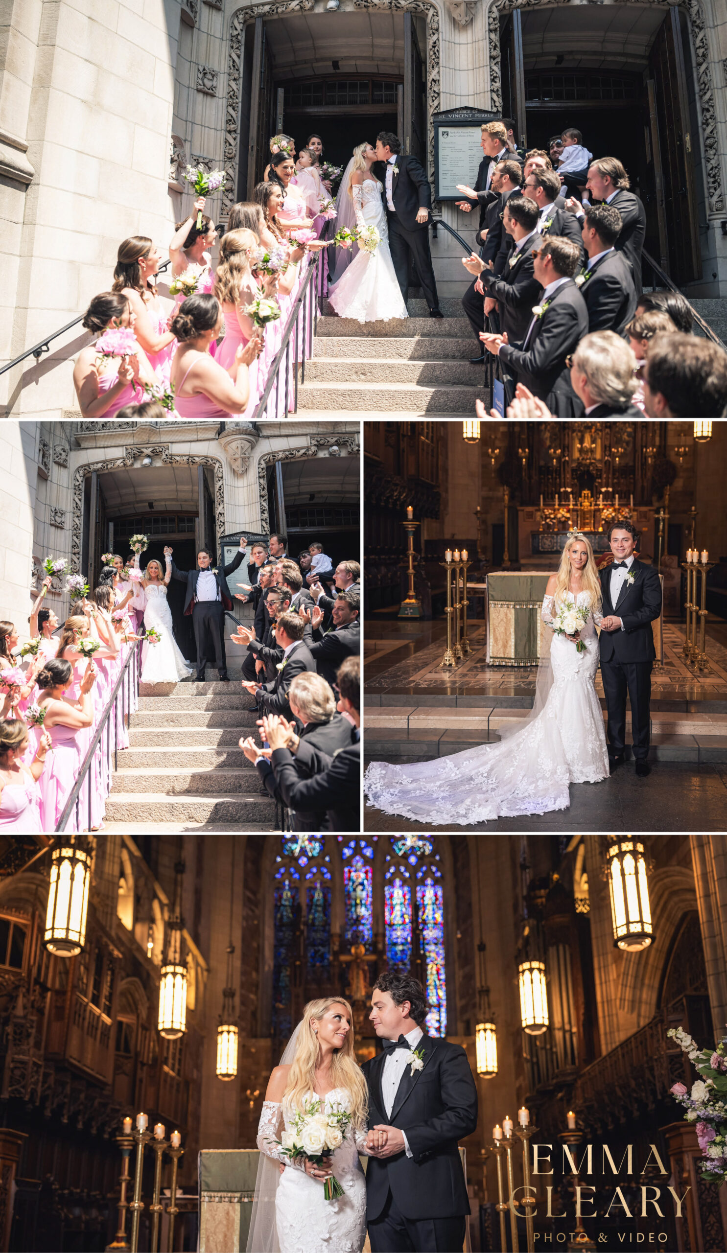 Editorial wedding photos of the bride and groom in NYC