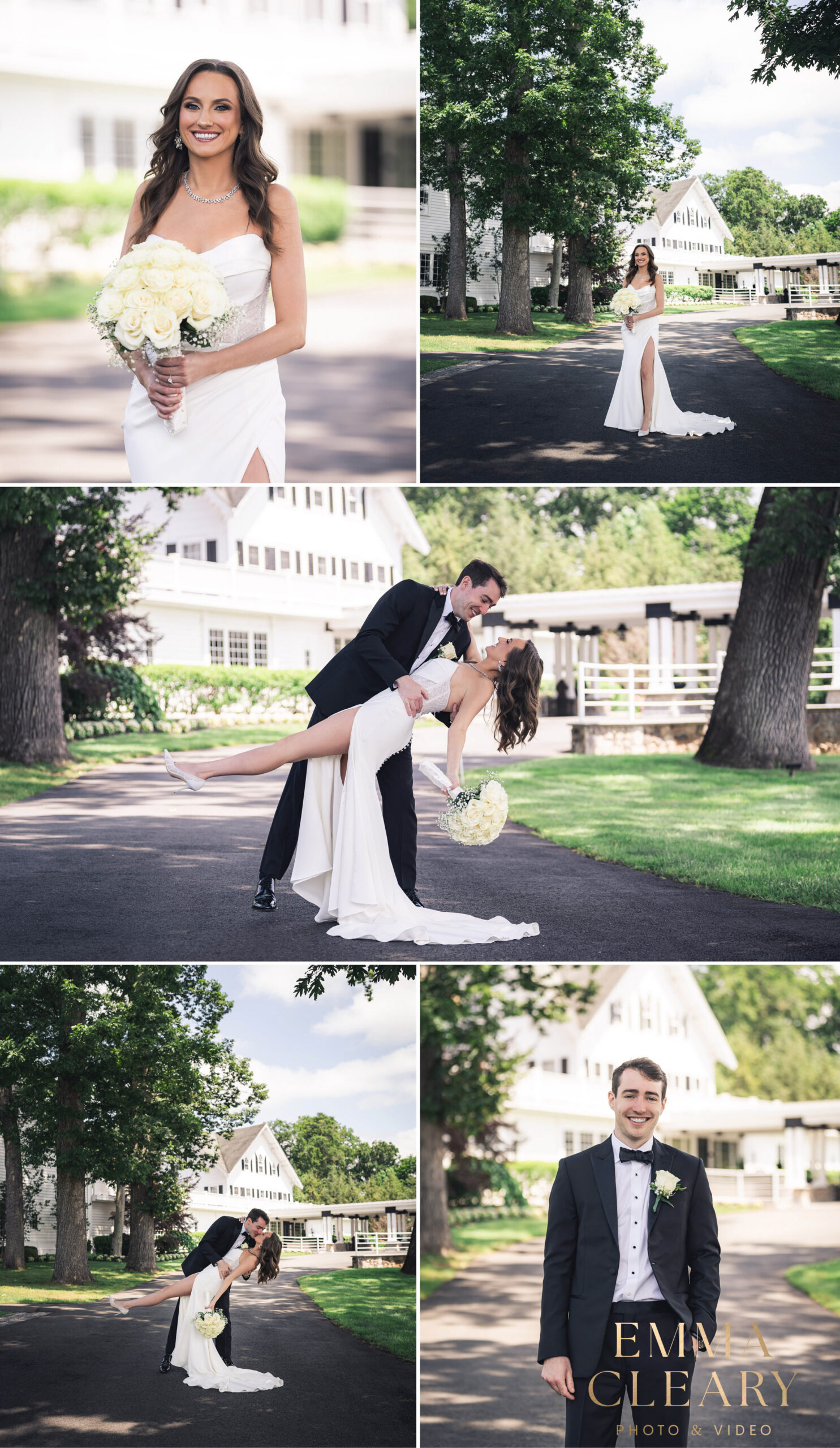 Editorial wedding photos of the bride and groom in NJ
