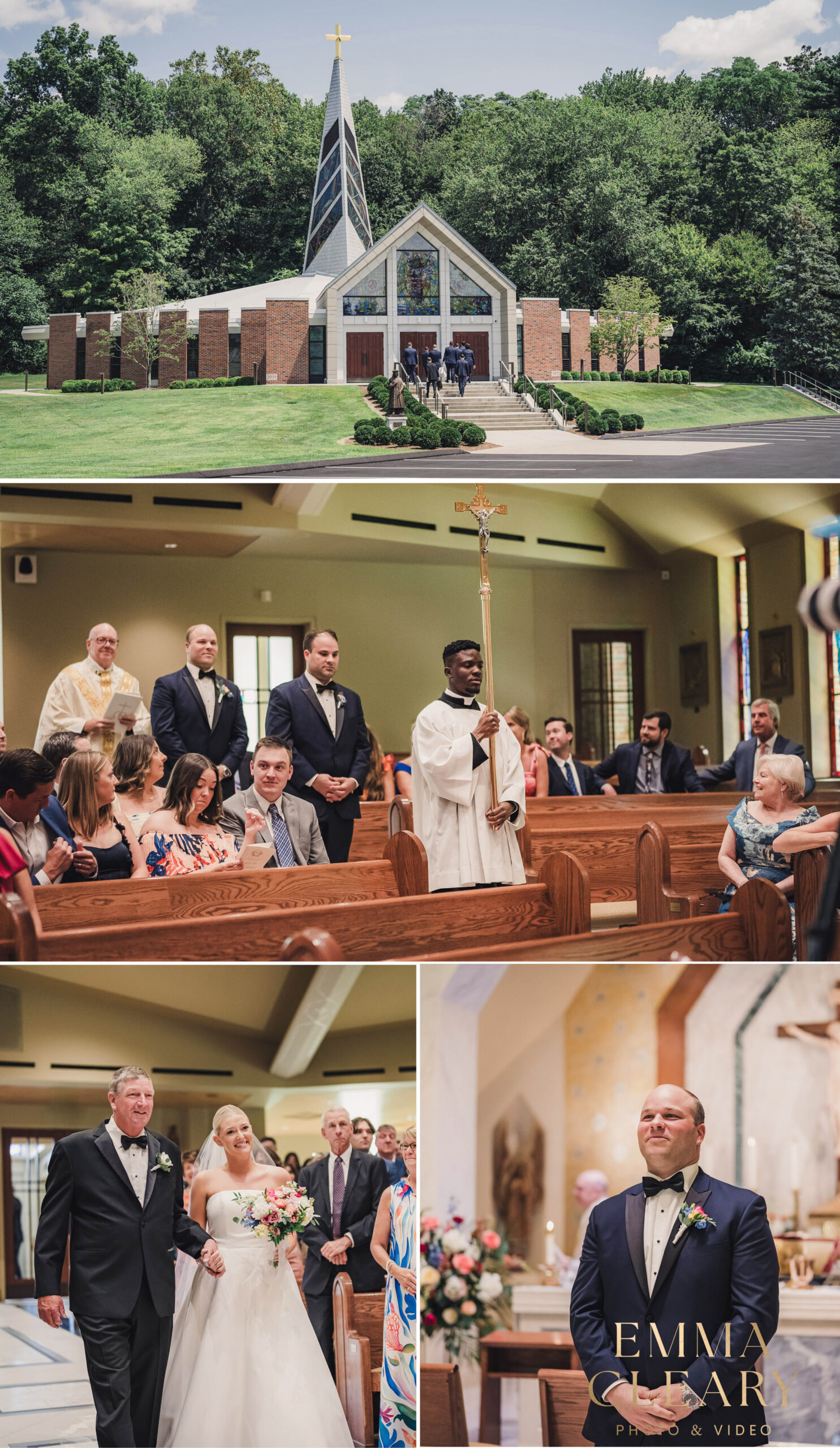 Photojournalistic photos of the wedding ceremony in CT