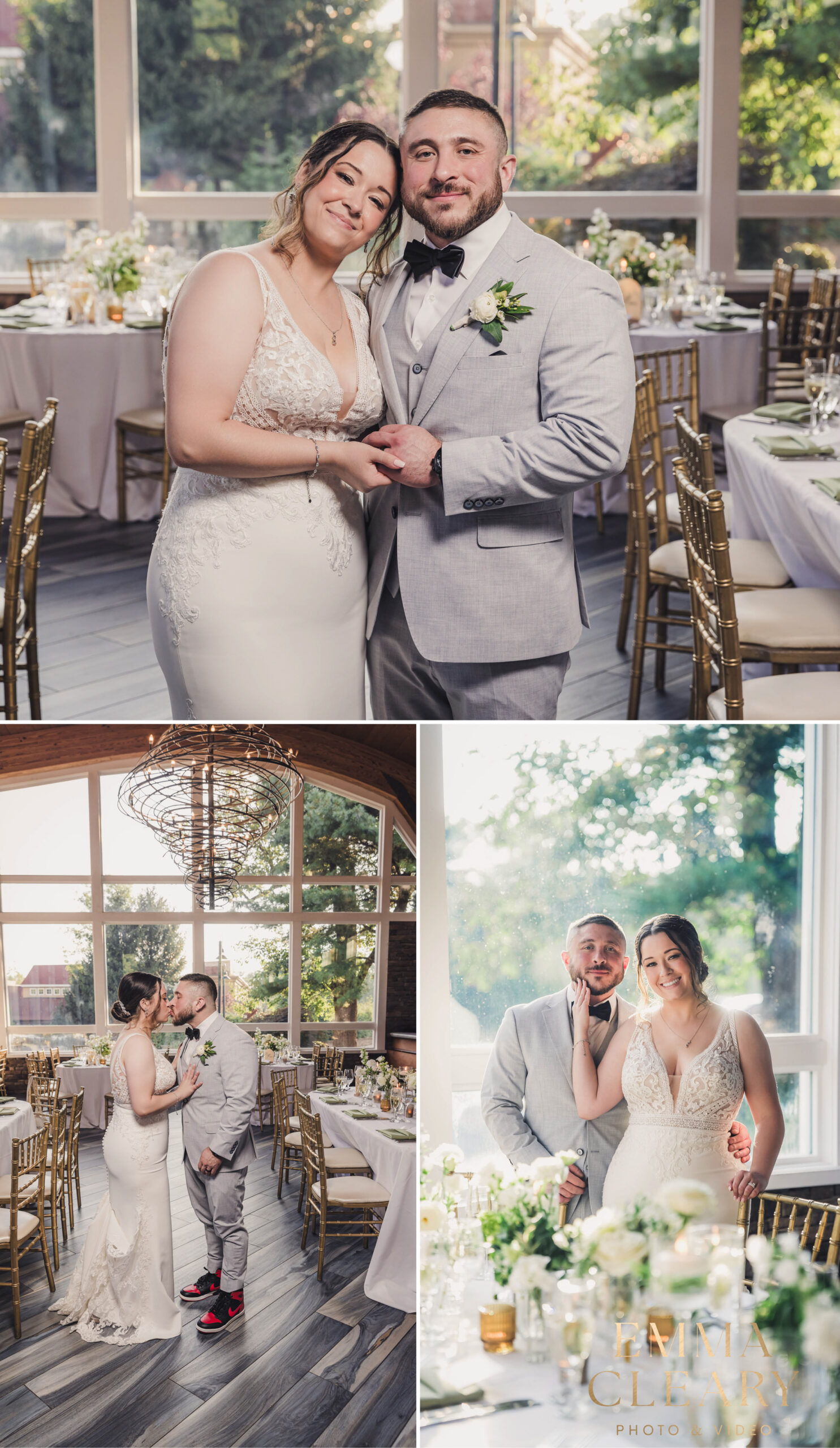 Editorial photos of the bride and groom at Stone House at Stirling Ridge