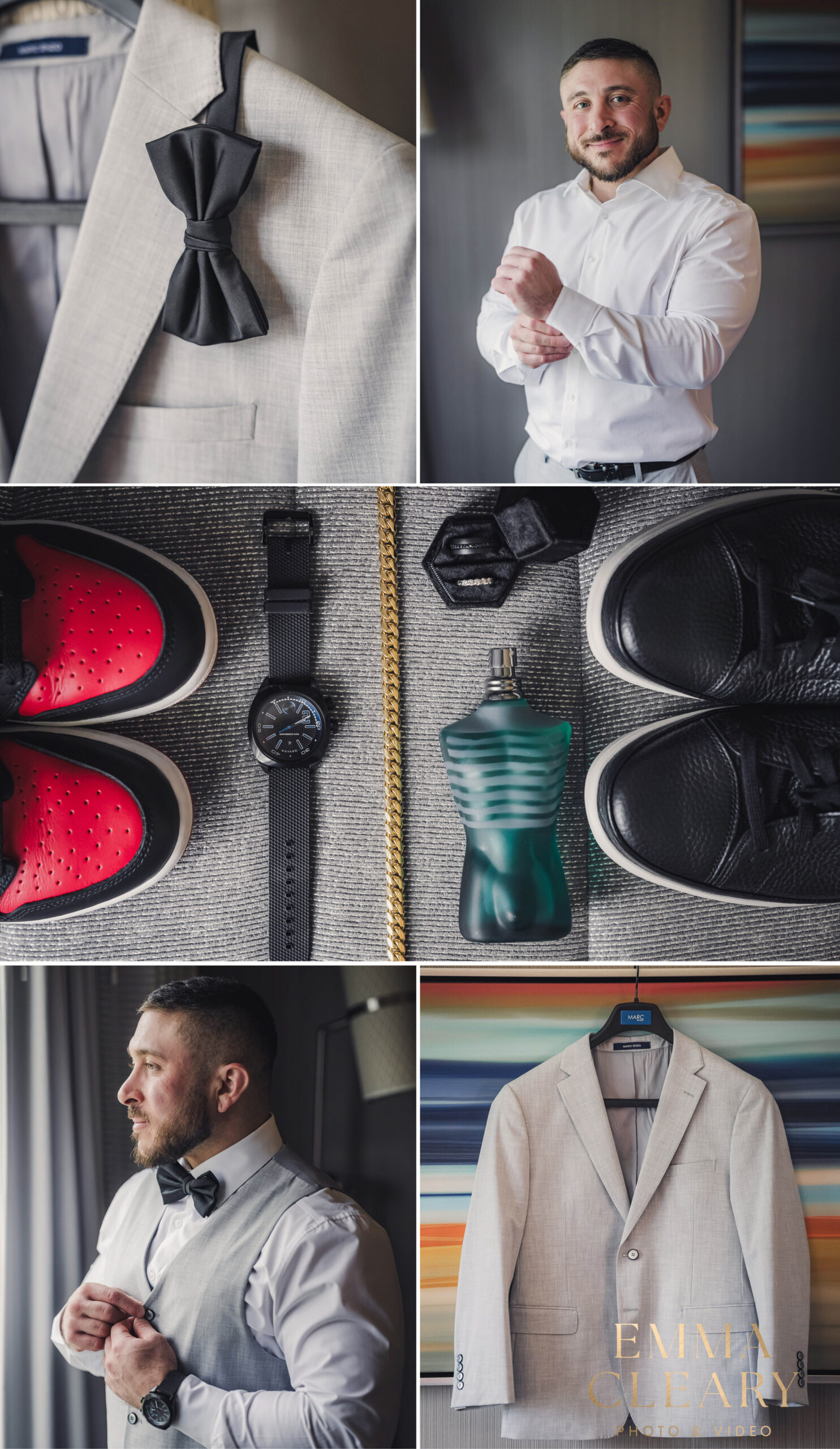 Groom getting ready photos in NJ