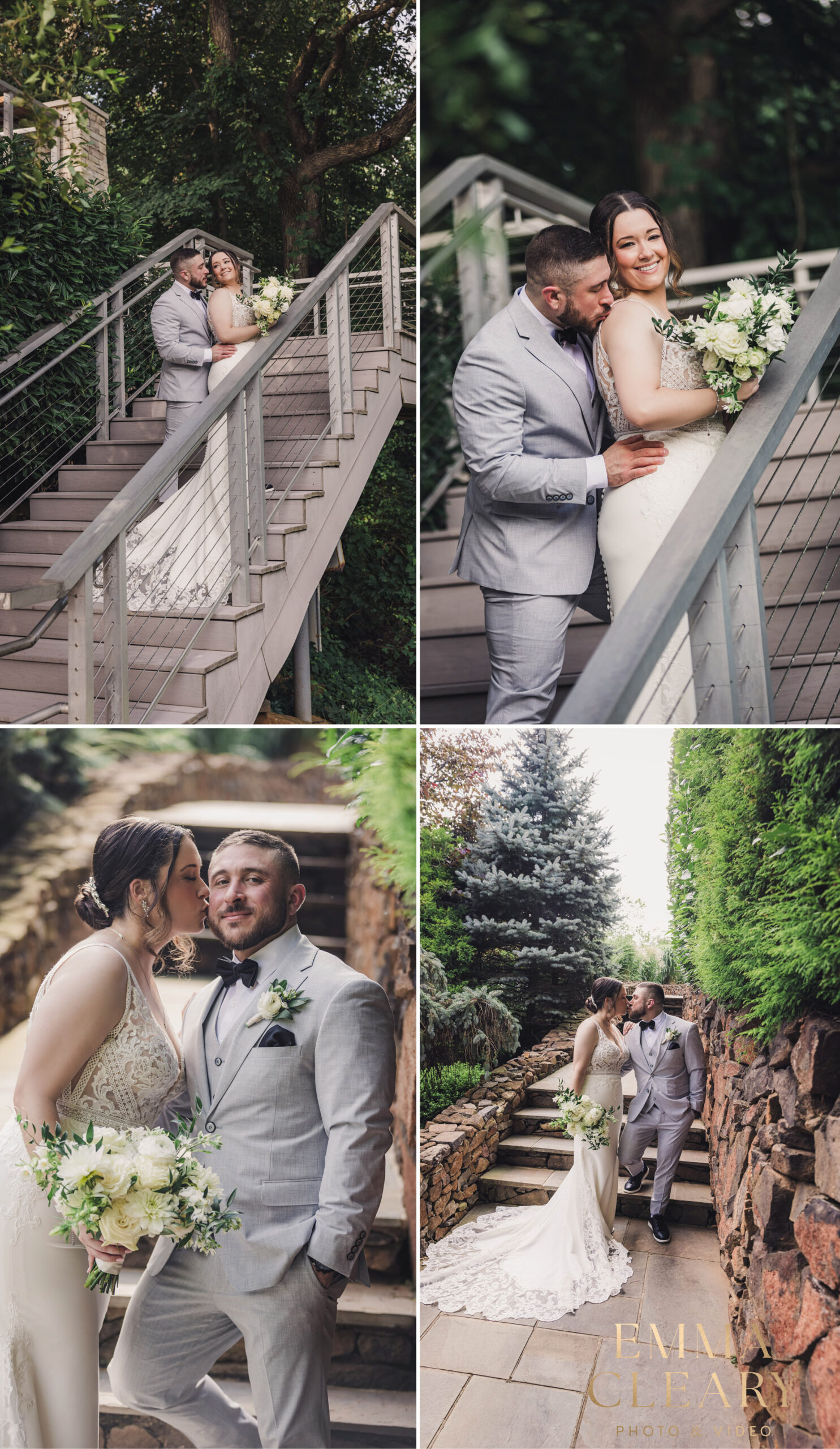 Editorial photos of the bride and groom at Stone House at Stirling Ridge