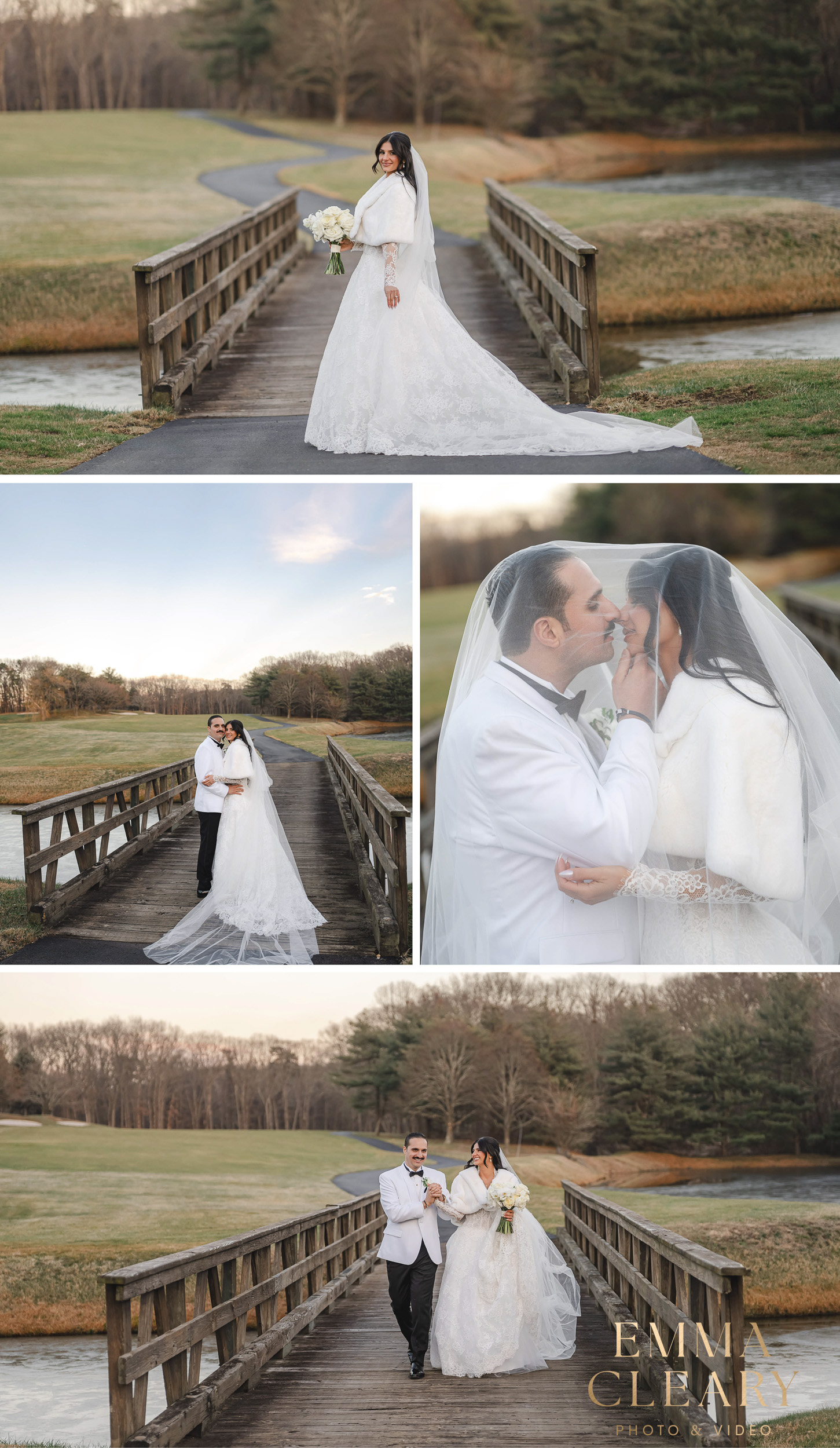 Photojournalistic wedding photos of the bride and groom at sunset in NY
